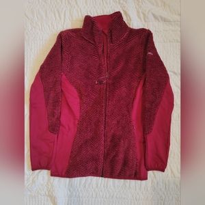Columbia women's fleece zip burgundy